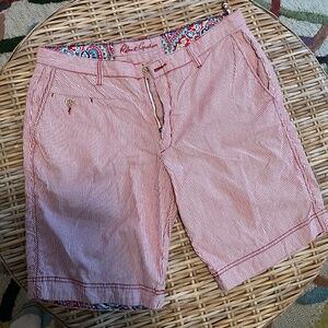 Robert Graham Red and White Striped Shorts size 36